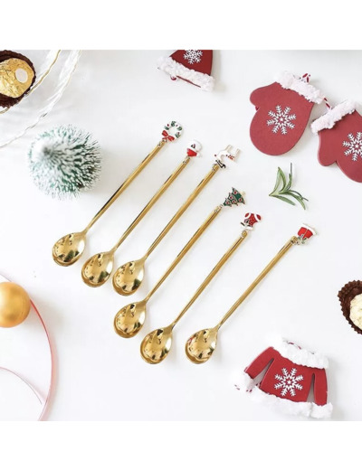 Cuillère dorée déco Noël