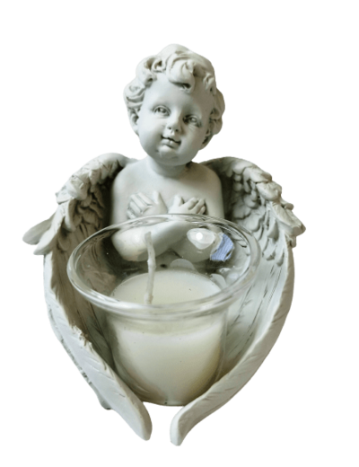 Statue en Résine 9cm - ANGE BOUGEOIR