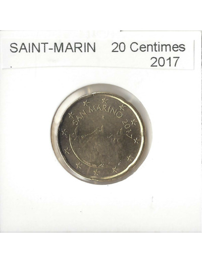 SAINT MARIN 2017 20 CENTIMES SUP