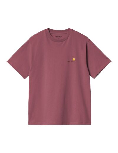 Tee Shirt Femme CARHARTT WIP American Script Dusty Fuchsia