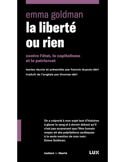 LA LIBERTE OU RIEN -CONTRE L'ETAT, LE CAPITALISME ET LE PATR