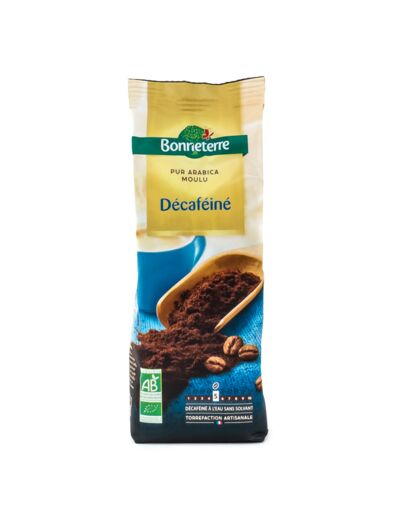 Café pur Arabica Décaféiné Moulu Bio 250g