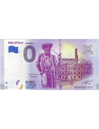 ALLEMAGNE 2019-3 BIELEFELD BILLET SOUVENIR 0 EURO TOURISTIQUE  NEUF