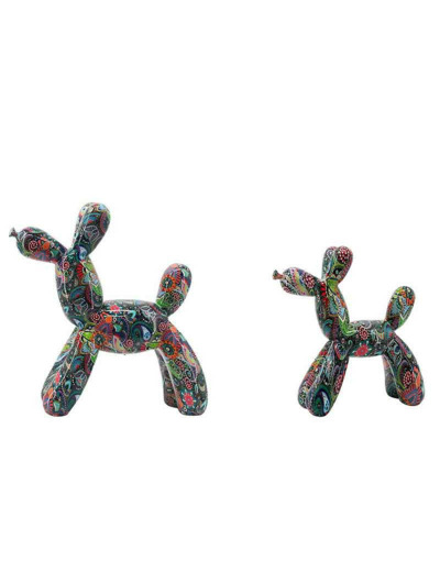 Ensemble chiens ballons Grafitti 40x14x41cm