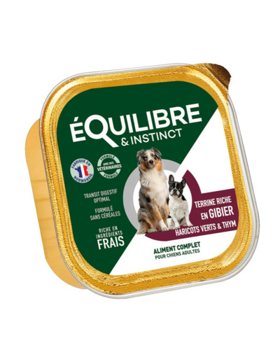 Équilibre & Instinct, Pâtée riche en gibier, haricots verts & thym - 300g