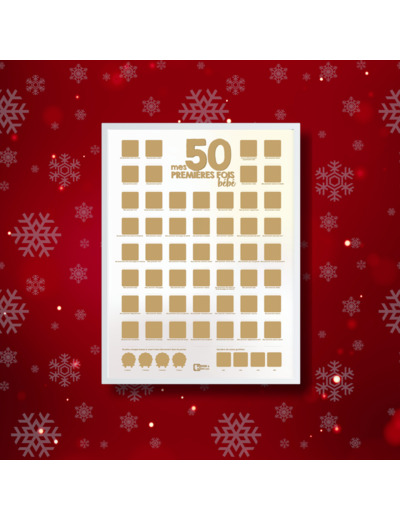 50 premières fois de bébé - Poster à gratter