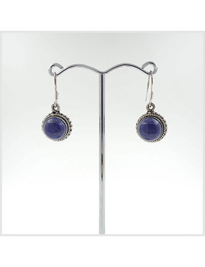 Boucles d'oreilles Lapis Lazuli et Argent Massif