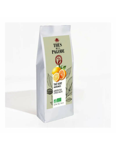 Thé vert Agrumes Bio-100g-Thés de la Pagode