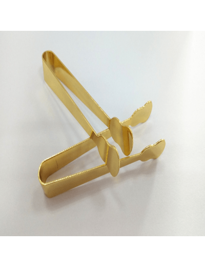 Pince à Charbon Métal Doré 9,8X1,5X0,1cm
