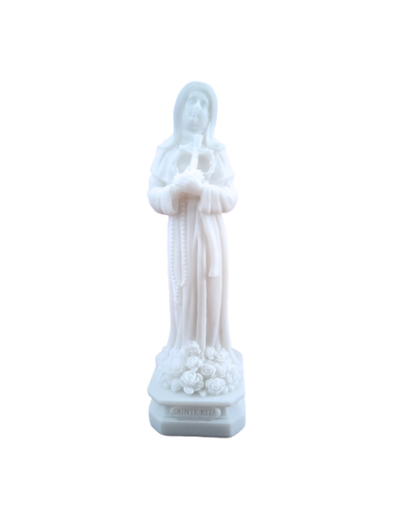 Sainte Rita - Statue en albâtre - 12 cm - Blanche