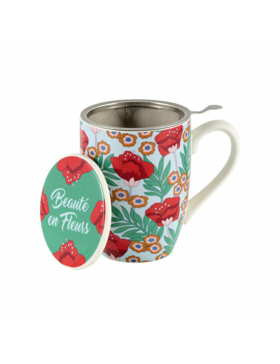 TISANIERE EN PORCELAINE COQUELICOTS