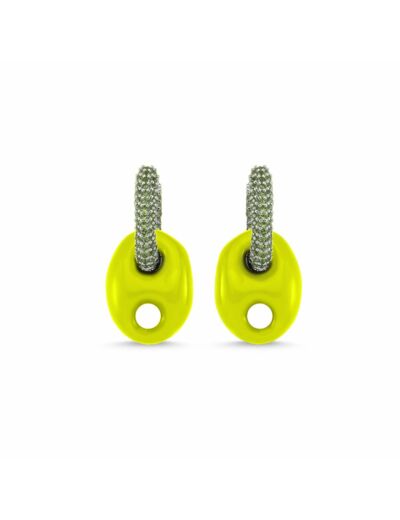 Boucles d'oreilles What About Me Petit Modèle Jaune Néon