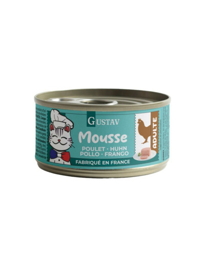 GUSTAV Mousse pour chat, au Poulet - 85g