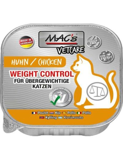 MAC'S Vetcare Weight Control Poulet pour chat - 100 g