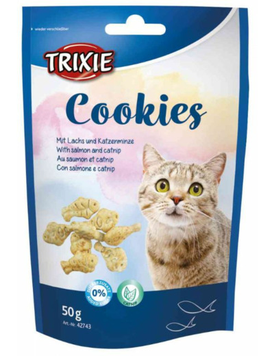 Friandises Cookies au saumon et catnip - 50g