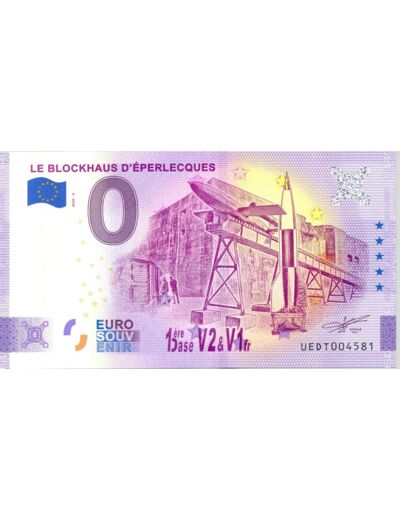 62 EPERLECQUES 2020-3 LE BLOCKHAUS VERSION ANNIVERSAIRE BILLET SOUVENIR 0 EURO
