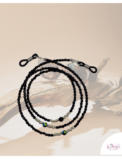 CHAÎNE DE LUNETTES BLACK SCINTILLANT