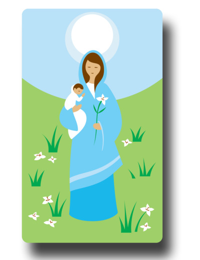 Cadre Marie et Jésus 12x8cm