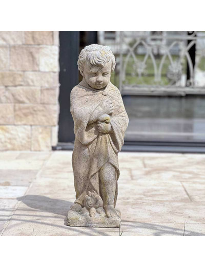 Statue Putti saison hiver 70x20x20cm