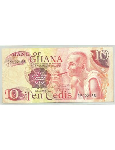 GHANA 10 CEDIS 02-01-1978 SERIE WI TTB