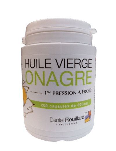 Huile vierge d'onagre-60 capsules-Daniel Rouillard