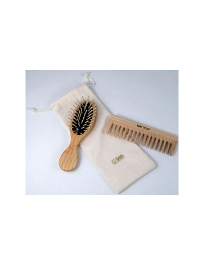 Set de coiffure Brosse et Peigne Naturel