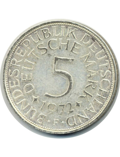 ALLEMAGNE 5 MARK 1972 F TTB+ (W1112.1)