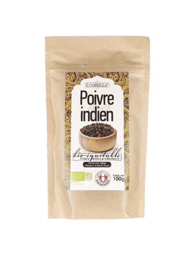 Recharge Poivre Noir Grain Indien 100g Bio