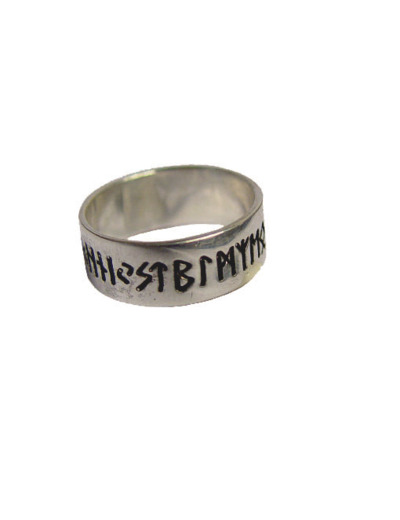 Bague en Argent 925 Taille 72 - ANNEAU RUNIQUE