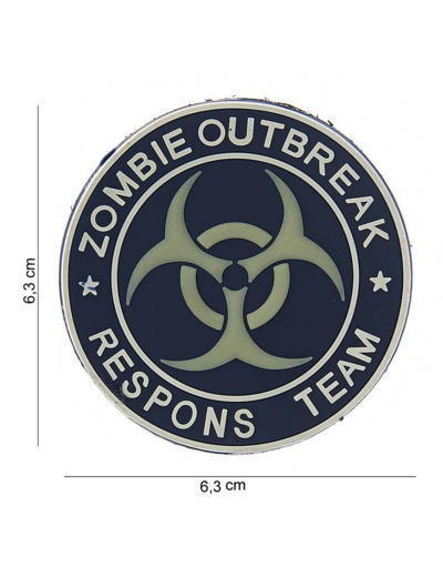 Badge "Zombie outbreak respons team" (bleu)