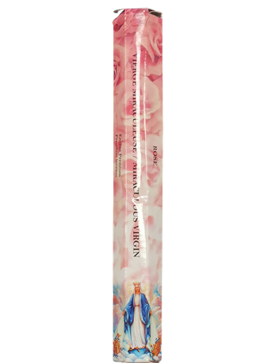 1 étui Hexagonal de 20 bâtons d'Encens - Vierge Miraculeuse - Rose