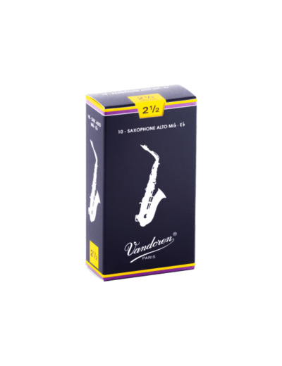 Boîte de 10 anches de saxophone alto force 2 1/2 Vandoren