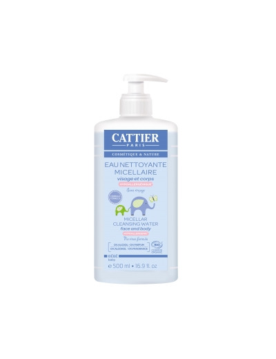 Eau nettoyante micellaire bébé Amande douce et Calendula 500ml