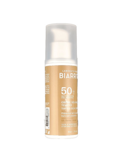 Crème Solaire Teintée Visage SPF50 Dorée 50ml
