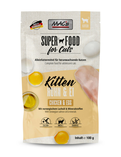 Mac's Chaton, Poulet & oeuf - 100g