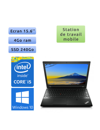 Lenovo ThinkPad L540 - Windows 10 - i5 4Go 240Go SSD - 15.6 - Ordinateur Portable PC