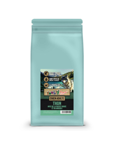 Croquettes GRAIN FREE au thon & saumon pour chiens adultes 2KG