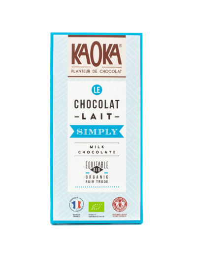 Tablette de Chocolat au Lait Simply Bio 80g