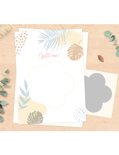 Carte à gratter à personnaliser