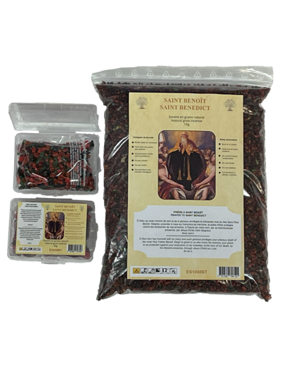 Encens en Grains Saint Benoit - Boite transparente de 50gr