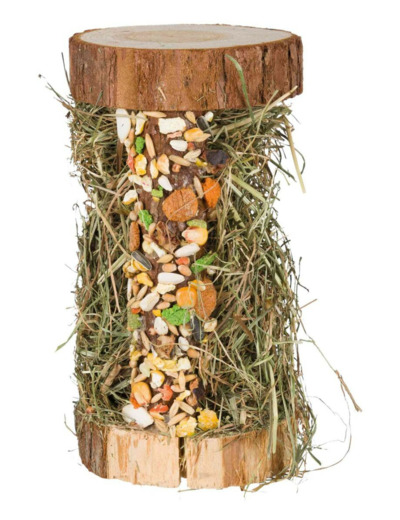 TRIXIE, Tour en bois remplie de foin d'alpage - 10x18x10cm