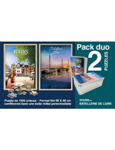 PACK DUO - Puzzles Tours et Batellerie de Loire