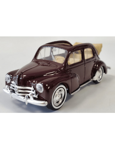 RENAULT 4CV DECOUVRABLE BORDEAUX SOLIDO 1/43 AVEC BOITE