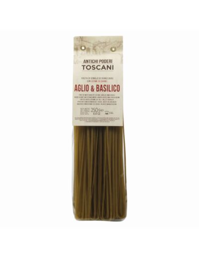 Pâtes au germe de blé à l'ail et au basilic Linguine 250g