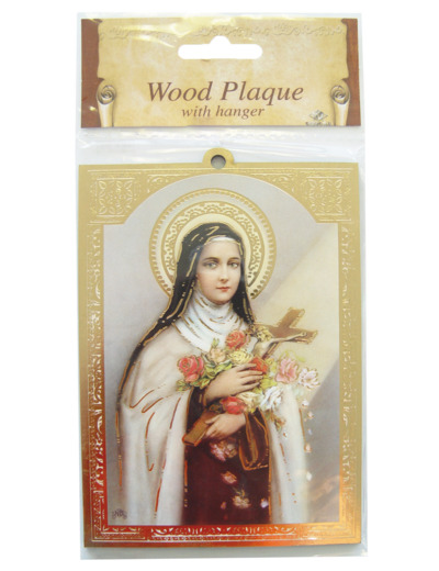Plaquette Dorée 10x14cm - SAINTE THERESE