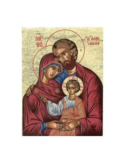 Icône sérigraphiée MDF  9*12 cm- SAINTE FAMILLE
