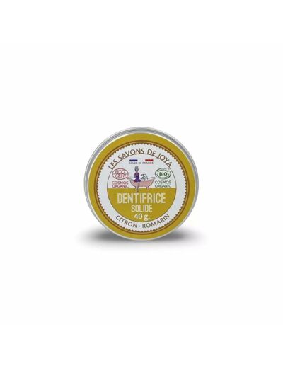 Dentifrice solide Citron-Romarin-40g-Les savons de Joya