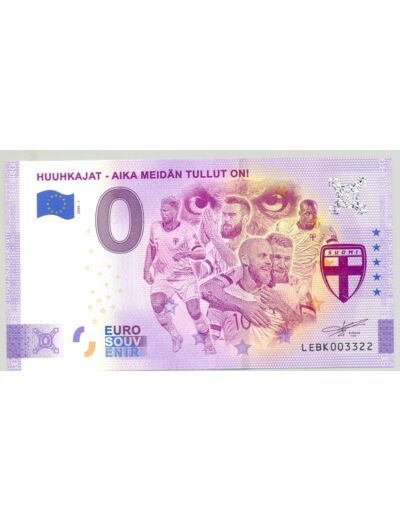 FINLANDE 2020-1 HUUHKAJAT AIKA MEIDAN BILLET SOUVENIR 0 EURO TOURISTIQUE  NEUF