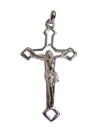 Croix en Argent 925 30mm - AJOUREE AVEC CHRIST