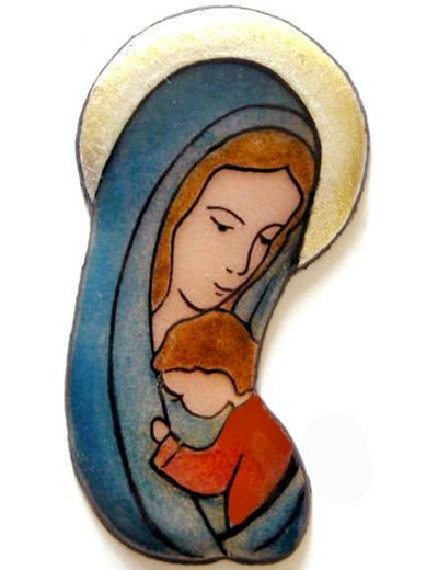 Amour filial Plexi, or, et support 4,5cm - EMAUX DU LIBAN